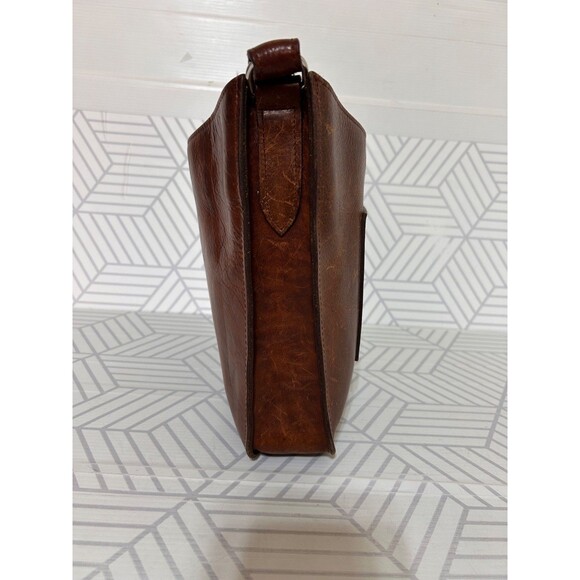 Two Bar West Leather Tooled Embossed Shoulder Bag Handmade Western Vintage - Picture 14 of 16